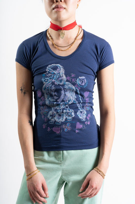 Blue Poodle Tee - XS/S