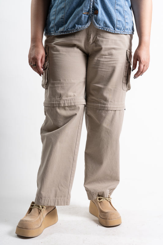 Zip-Off Khaki Pants - XL
