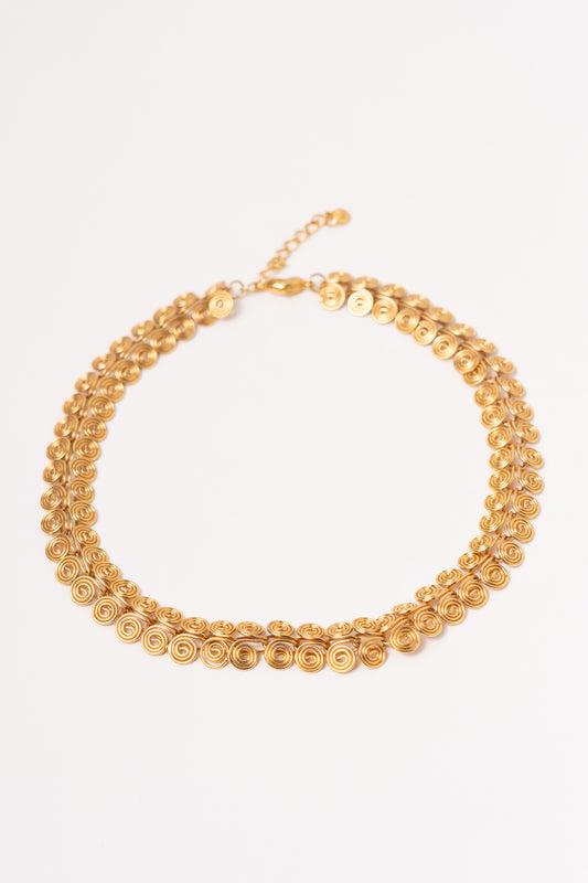 Gold Spirals Necklace