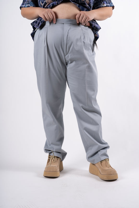 Deadstock Pewter Trousers with Belt - XL