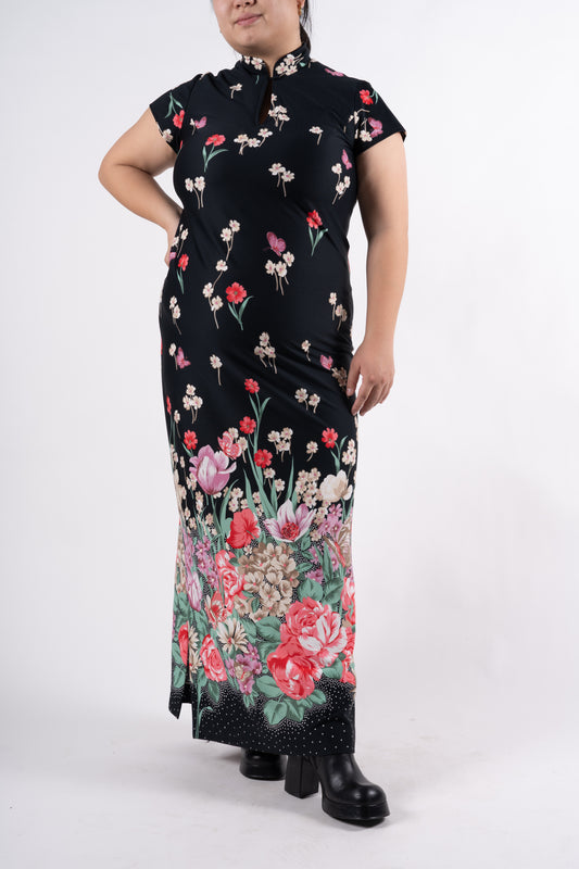 Black Floral Dress - L/XL